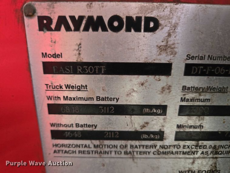 image for item EC4249 2006 Raymond EASI R30TT reach truck