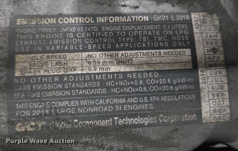 image for item EC4250 2018 UniCarriers PF50 forklift