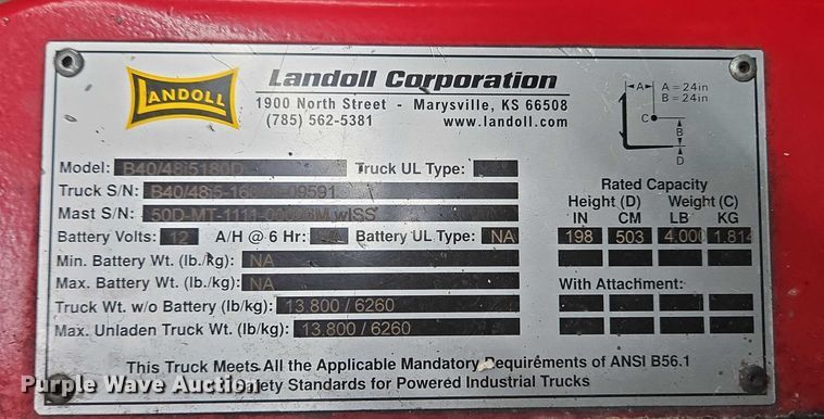 image for item EC4254 Landoll B40i5 forklift