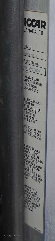 image for item ED1993 2015 Peterbilt PB337 utility / service truck