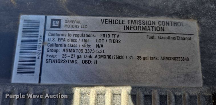 image for item ED2001 2010 Chevrolet Silverado 1500 Ext. Cab pickup truck