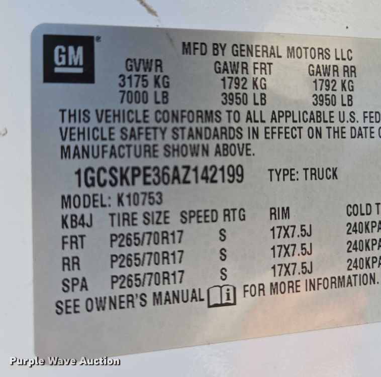 image for item ED2001 2010 Chevrolet Silverado 1500 Ext. Cab pickup truck