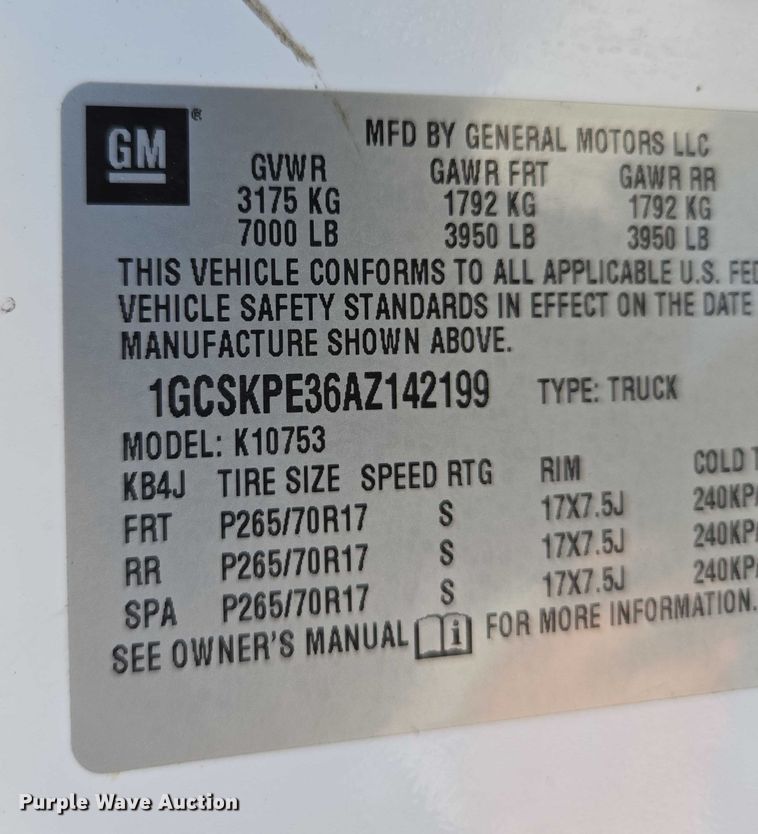 image for item ED2001 2010 Chevrolet Silverado 1500 Ext. Cab pickup truck