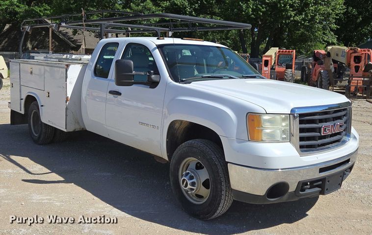 image for item ED2003 2009 GMC Sierra 3500HD Ext. Cab utility bed pickup truck