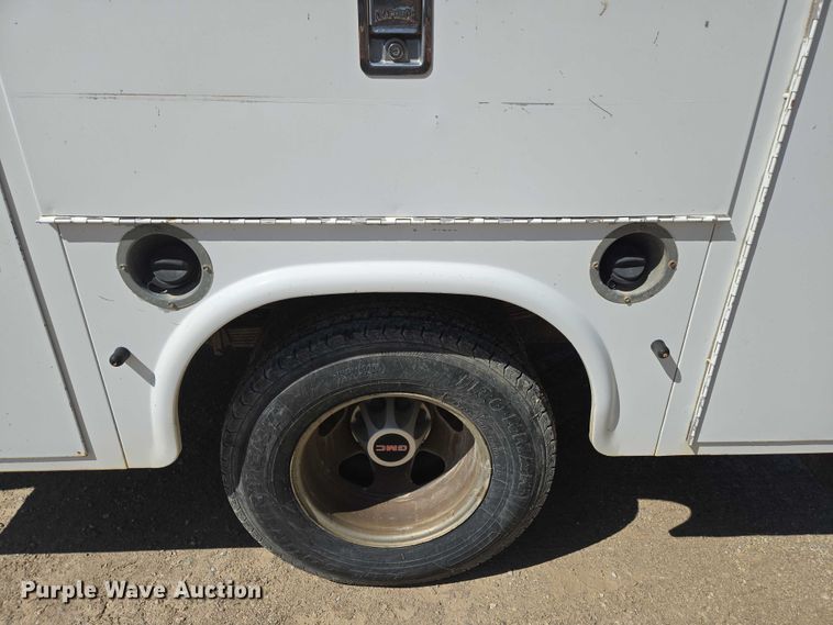 image for item ED2003 2009 GMC Sierra 3500HD Ext. Cab utility bed pickup truck