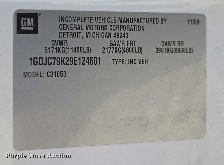 image for item ED2003 2009 GMC Sierra 3500HD Ext. Cab utility bed pickup truck