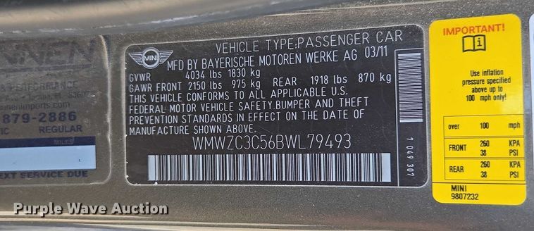 image for item ED2007 2011 Mini Countryman 