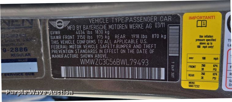 image for item ED2007 2011 Mini Countryman 