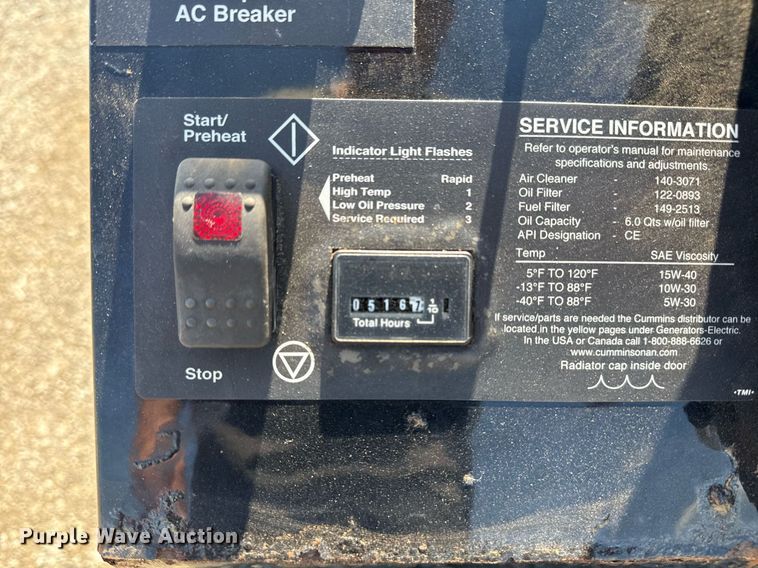 image for item EG5839 Cummins Onan Commercial QD generator
