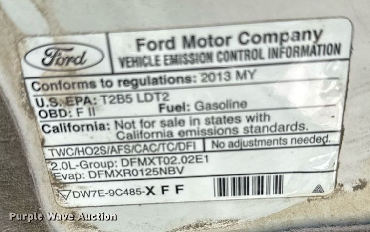 image for item EG6454 2013 Ford Escape SEL SUV