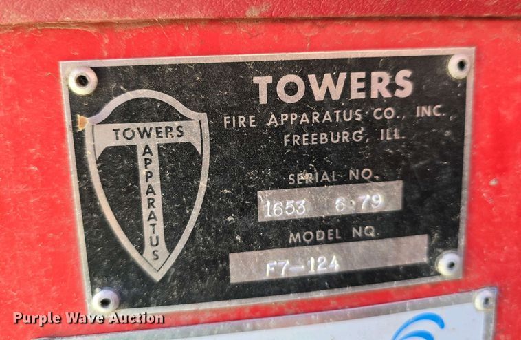 image for item EH8864 1979 Chevrolet Custom Deluxe C70 pumper fire truck