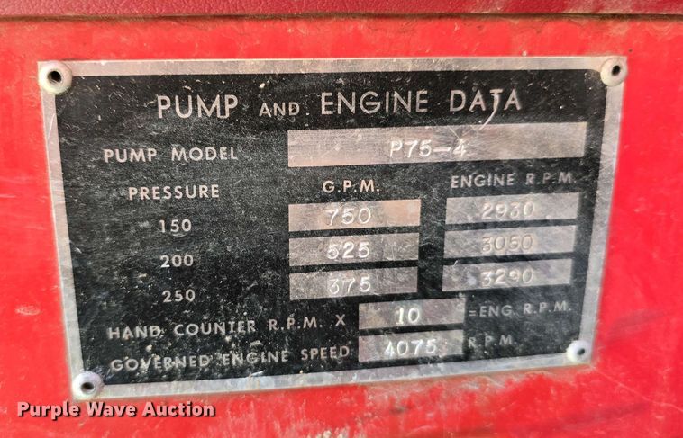 image for item EH8864 1979 Chevrolet Custom Deluxe C70 pumper fire truck