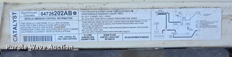 image for item EH8959 2005 Chrysler 300 