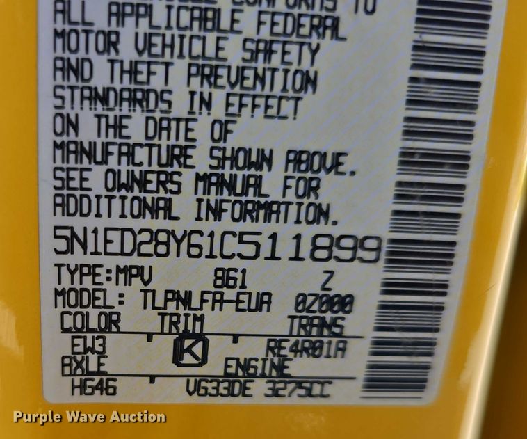 image for item EH8962 2001 Nissan XTerra SE SUV