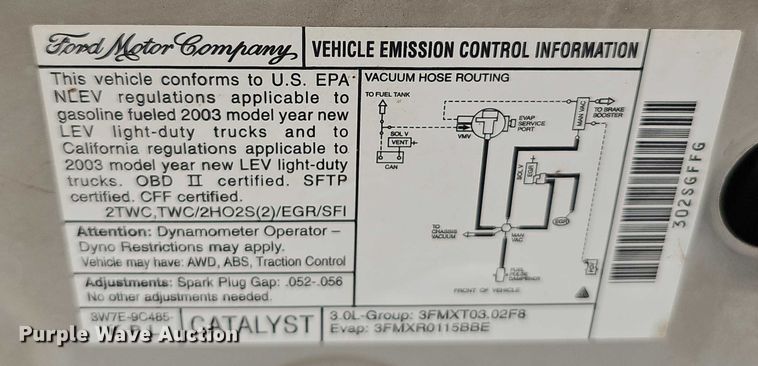 image for item EH8972 2003 Ford Escape XLT SUV