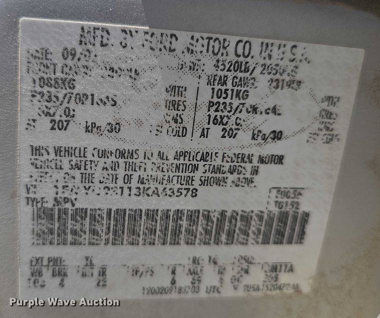 image for item EH8972 2003 Ford Escape XLT SUV