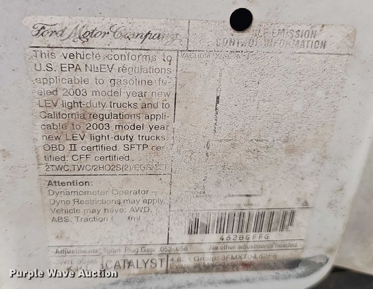 image for item EH8975 2003 Ford Explorer Eddie Bauer SUV