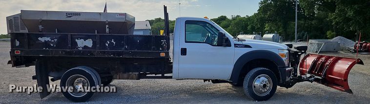 image for item EJ0043 2014 Ford F450 Super Duty XL dump flatbed truck