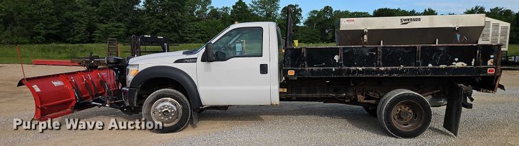 image for item EJ0043 2014 Ford F450 Super Duty XL dump flatbed truck