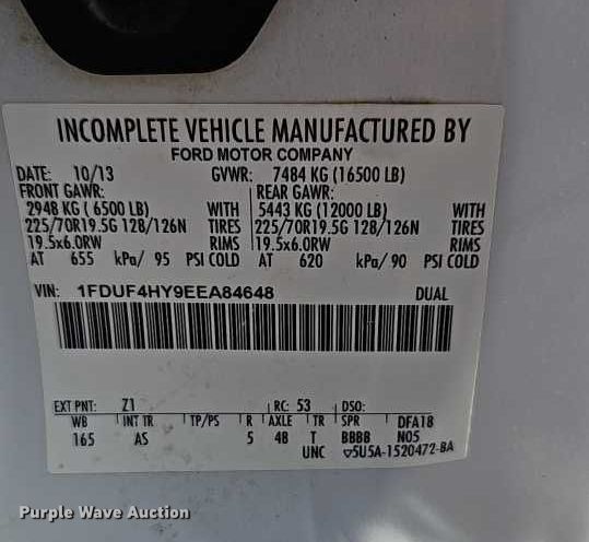 image for item EJ0043 2014 Ford F450 Super Duty XL dump flatbed truck