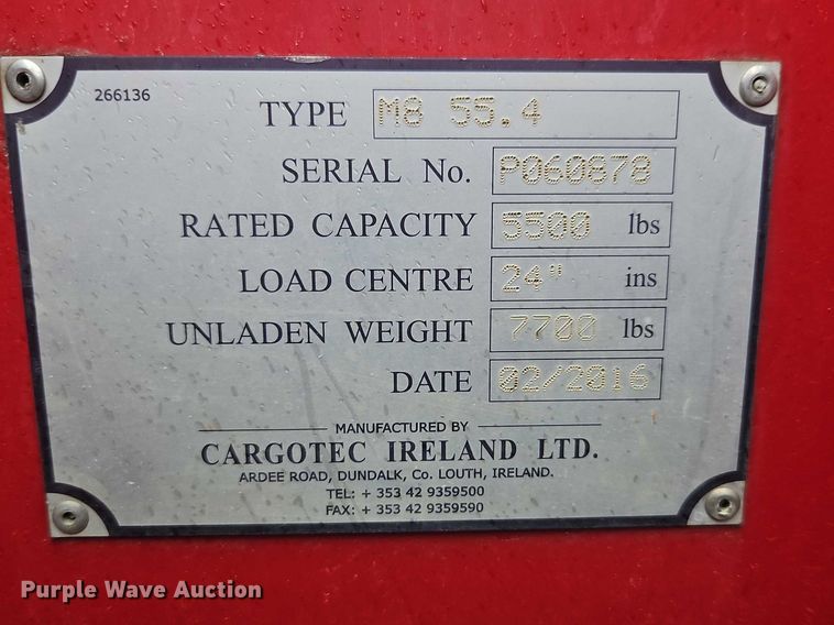 image for item EJ0047 2016 Moffett M8 55.4 forklift