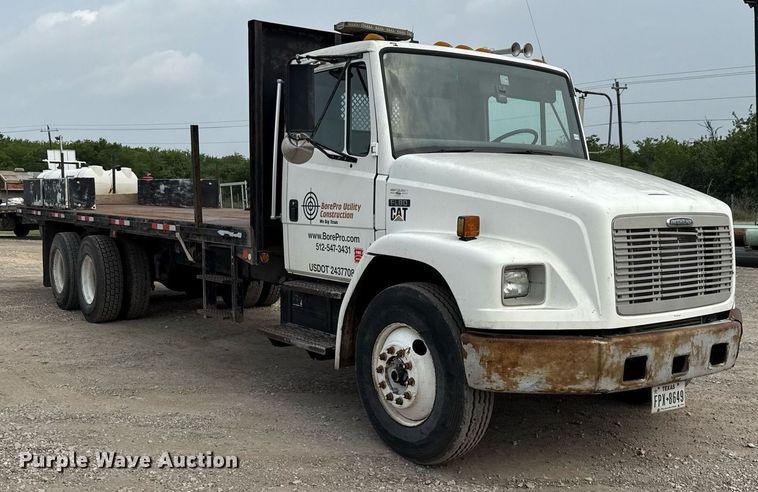 image for item EJ3744 2003 Freightliner FL80 flatbed truck