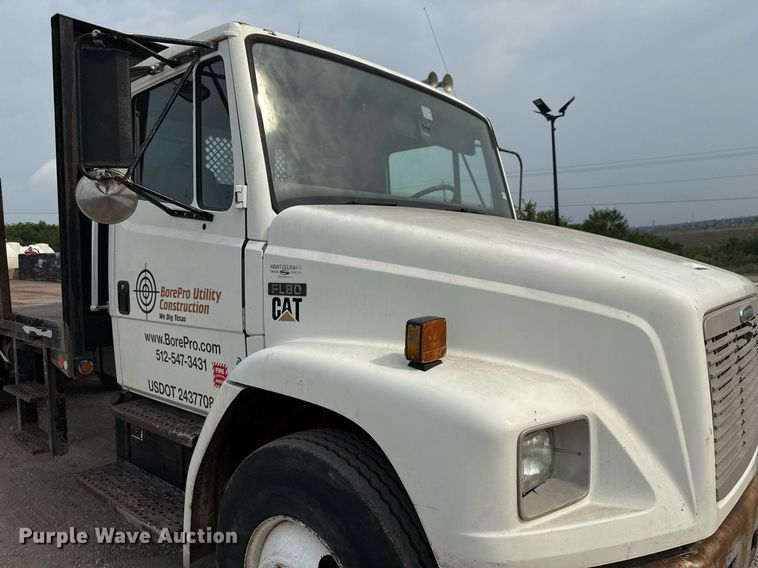 image for item EJ3744 2003 Freightliner FL80 flatbed truck