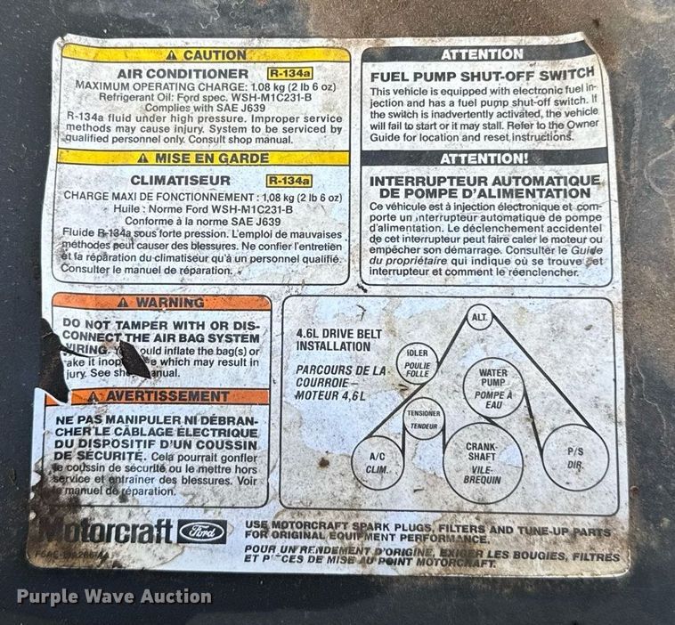 image for item EJ4489 1998 Ford Crown Victoria Police Interceptor  