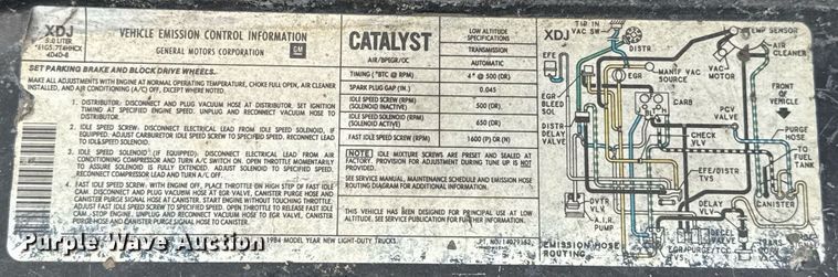 image for item EJ4493 1984 Chevrolet C10 pickup truck