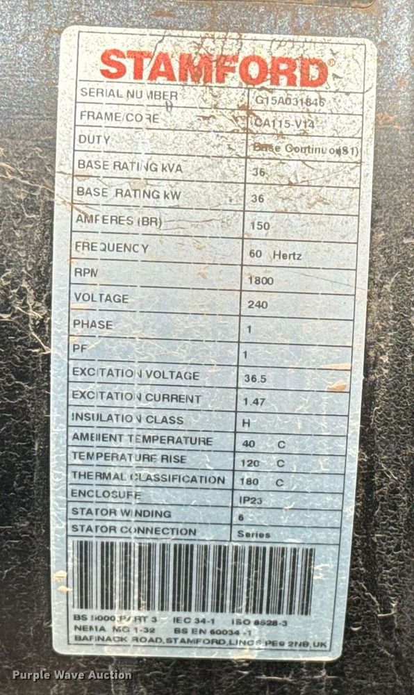 image for item EJ4557 Cummins C36 N6 generator