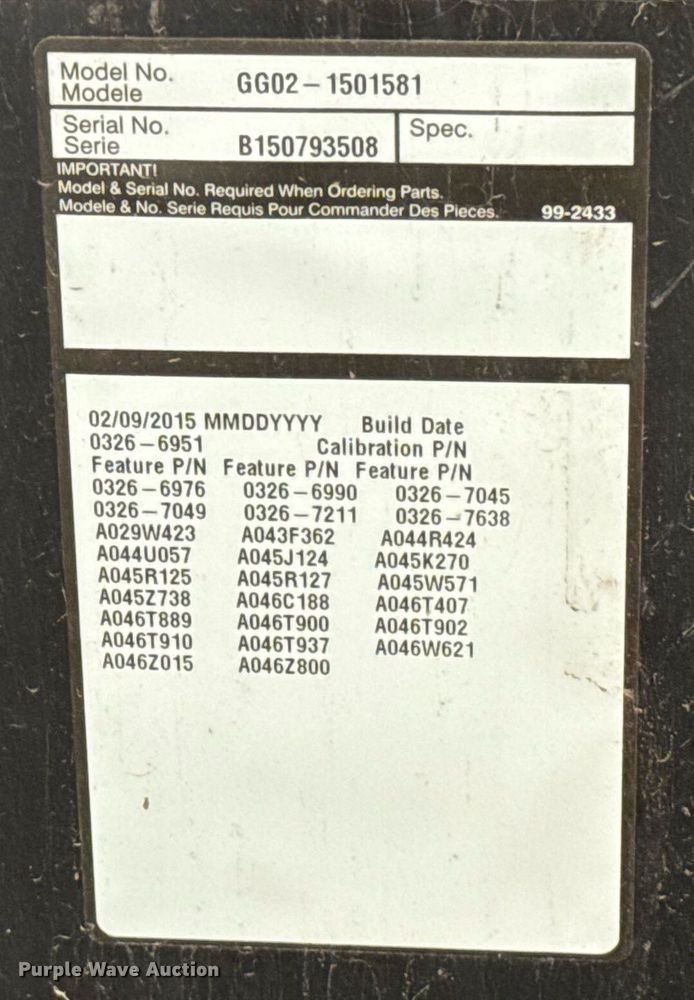 image for item EJ4558 2015 Cummins C25 N6 generator