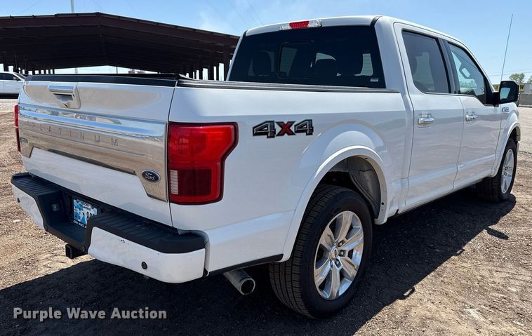 image for item EJ8807 2020 Ford F150 Platinum SuperCrew pickup truck