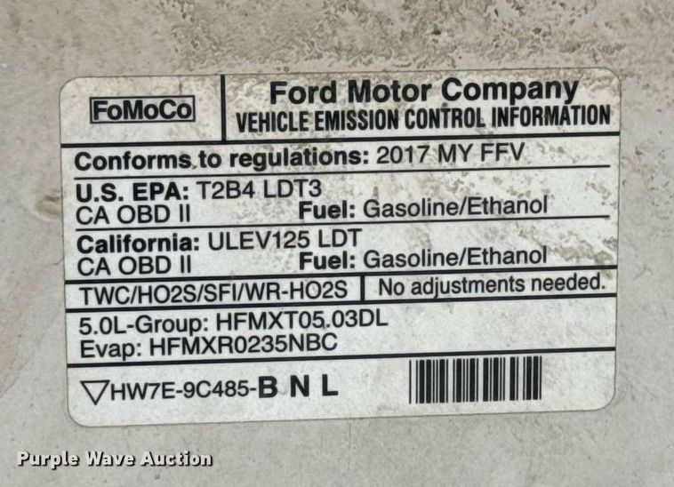 image for item EJ8812 2017 Ford F150 SuperCrew pickup truck