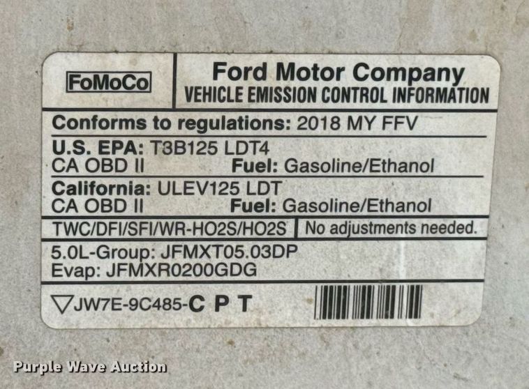 image for item EJ8820 2018 Ford F150 SuperCab pickup truck