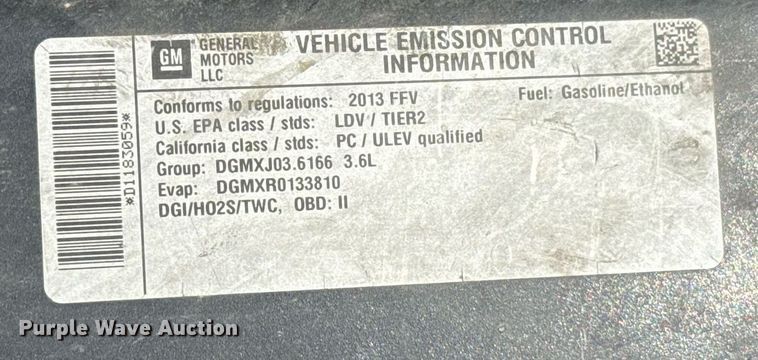 image for item EJ8832 2013 Chevrolet Impala LTZ 