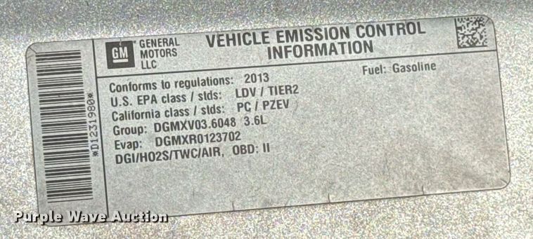 image for item EJ8833 2013 Chevrolet Impala LTZ 