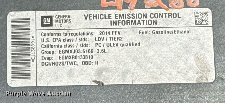 image for item EJ8834 2014 Chevrolet Impala Limited LTZ 