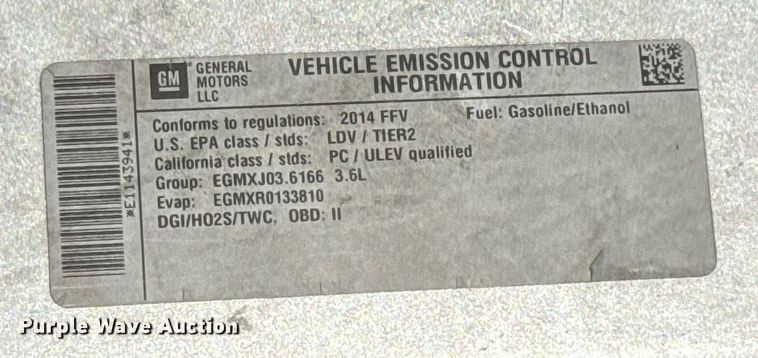 image for item EJ8836 2014 Chevrolet Impala Limited LTZ 