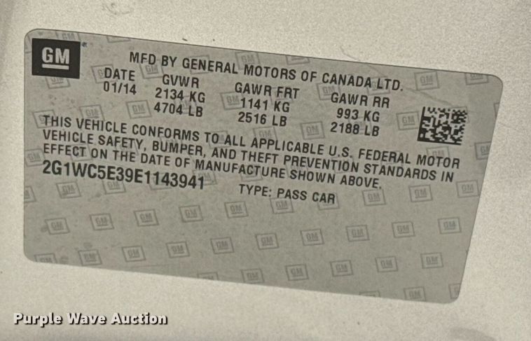 image for item EJ8836 2014 Chevrolet Impala Limited LTZ 