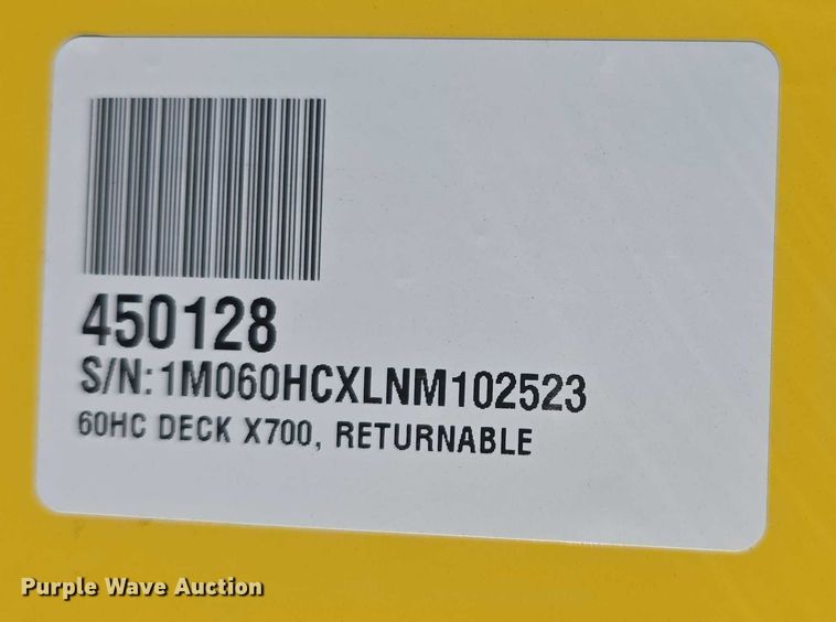 image for item EK5243 2022 John Deere 60HC mower deck