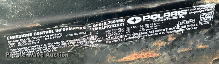 image for item EK8067 2012 Polaris Ranger 800 utility vehicle