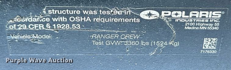 image for item EK8067 2012 Polaris Ranger 800 utility vehicle