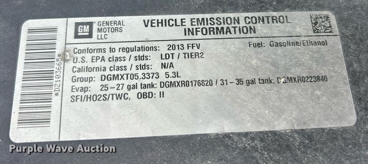 image for item EK8079 2013 Chevrolet Silverado 1500 pickup truck