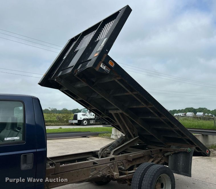 image for item EK8082 2008 Ford F450 Super Duty XL dump flatbed truck