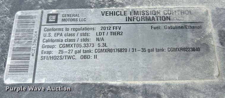 image for item EK8083 2012 Chevrolet Silverado 1500 pickup truck