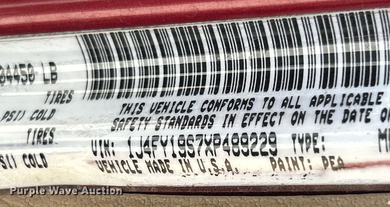 image for item EK8092 1999 Jeep Wrangler Sport SUV