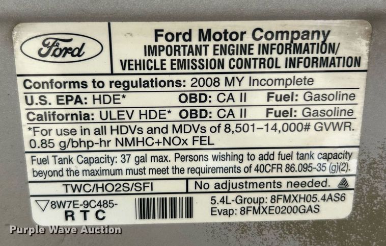 image for item EK8101 2008 Ford E350 Super Duty shuttle bus