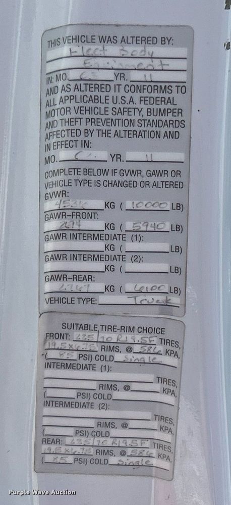 image for item EK8133 2011 Ford F450 Super Duty XL truck cab and chassis