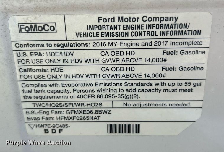 image for item EK8156 2017 Ford E450 Super Duty shuttle bus