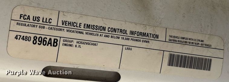 image for item EL2104 2017 Dodge Ram 4500 truck cab and chassis